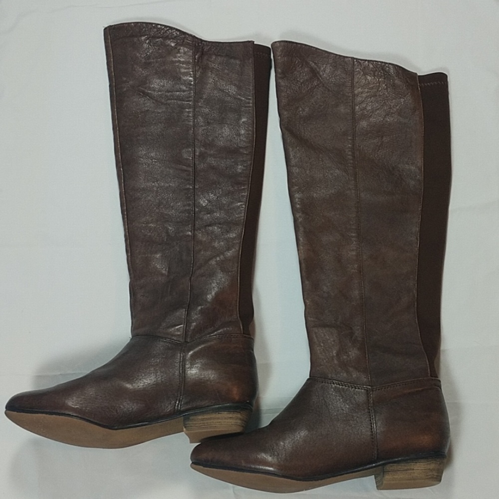 knee high leather boots